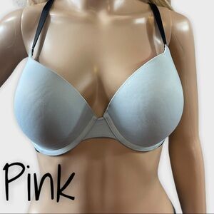 Pink Victoria’s Secret light Gray bra
Size 32DD